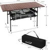 Hauki Campingtisch faltbar, 118x55x64,5 cm, Braun, Produktbild-Vorschau 7