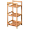 A three-tiered bamboo shelf unit. Náhled obrázku produktu