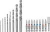 A set of drill bits and screwdriver bits arranged on a white background. Produktbild-Vorschau
