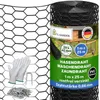 TTL GARDEN Hasendraht 25mx1m schwarz – 25x45mm Masche PVC Produktbild-Vorschau 1