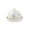 Bloomingville Bea Butterdose rund 15x10 cm Natur Steingut Produktbild-Vorschau 10