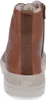 The back view of a brown leather boot with a white sole. Anteprima dell’immagine prodotto
