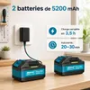 Akumulátorový vyžínač s bezkartáčovým motorem, 2 bateriemi Náhled obrázku produktu 12