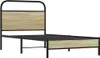 vidaXL Bettgestell ohne Matratze 90x200 cm Sonoma-Eiche Produktbild-Vorschau 3