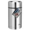 A silver stainless steel thermos with a product tag attached. Náhľad obrázku produktu