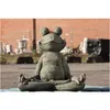 Yogafrosch aus Steinguss für ihren Garten aus Steinguss Produktbild-Vorschau 2