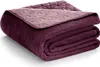 A folded quilted blanket with a geometric pattern. Produktbild-Vorschau