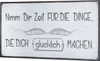 Wandbild 40x20cm Nimm dir Zeit Glück Spruch Deko Wandschild Produktbild-Vorschau 1