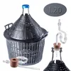Set di damigiane in vetro KADAX "Alatri", con cestello in Anteprima dell’immagine prodotto 1