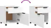 vidaXL Pojízdná skříň na dokumenty s kolečky Bílá 45x38x54 Náhled obrázku produktu 6