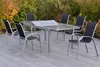 Merxx Gartenmöbelset Amalfi 7tlg. schwarz, 6 Stapelsessel, Produktbild-Vorschau 3