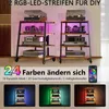 4-poziomowy stojak HiFi 60x52x78 cm z kółkami, szafka na Podgląd zdjęcia produktu 3