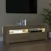 vidaXL TV skrinka s LED osvetlením Dub Sonoma 120x35x40 cm Náhľad obrázku produktu 4