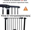YZNAHRE Treppenschutzgitter mit katzenklappe Ohne Bohren Produktbild-Vorschau 3
