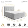 AX LIVING Boxspringbett 180x200 cm Sakarya Schwarz - Produktbild-Vorschau 7