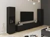 A modern living room with a black media console and TV. Náhled obrázku produktu