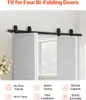 A sliding door hardware system installed above bi-folding doors. Náhled obrázku produktu