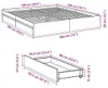 vidaXL Rám postele so zásuvkami betónová sivá 180x200 cm Náhľad obrázku produktu 7