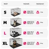 A size chart for dog crates, showing different sizes with corresponding dimensions and weight capacities. Náhled obrázku produktu