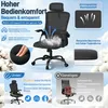 UISEBRT Bürostuhl Schwarz, Ergonomischer Schreibtischstuhl, Produktbild-Vorschau 5