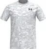 A white and gray camouflage t-shirt with the Under Armour logo. Produktbild-Vorschau
