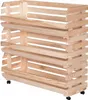 STOLMAK Cassetta Porta Verdura In Legno Con Ruote 77x79x30 Anteprima dell’immagine prodotto 1