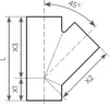 PREIS SML Abzweig 45°, DN100x100, Gusseisen, muffenlos, 1 Produktbild-Vorschau 4