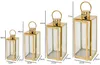Laternen Set Gold Edelstahl 4er 38–77 cm Windlicht Garten Produktbild-Vorschau 6