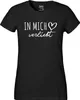 Huuraa Damen T-Shirt In mich verliebt XS Black Bio Produktbild-Vorschau 2