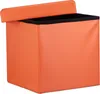 Pouf pieghevole Relaxdays, cubo con vano portaoggetti, Anteprima dell’immagine prodotto 2