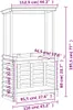A diagram of a wooden garden bar with dimensions indicated. Produktbild-Vorschau