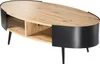 Ovaler Couchtisch mit schwarzen Metallseiten, L 120 cm, Produktbild-Vorschau 6