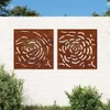 vidaXL 2 pezzi decorazione murale da giardino 55x55 cm Anteprima dell’immagine prodotto 2