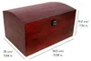 Creative Deco Rood Gelakt Grote Houten Aandenken Doos, 34,5 Productafbeelding-voorbeeld 3