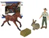 Lean Toys Figurenset Tiere Pferd Hase Landwirt Produktbild-Vorschau 1
