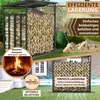 Kaminholzregal Metall 185x105x185 cm verzinkt anthrazit mit Produktbild-Vorschau 3