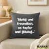 Huuraa Kissenbezug Mutig freundlich tapfer und gläubig Produktbild-Vorschau 2