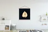 MuchoWow® Textilposter Blätter - Schwarz und Gold - Schwarz Produktbild-Vorschau 2