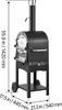 A diagram showing the dimensions of a VEVOR pizza oven. Produktbild-Vorschau