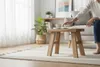 LS-LebenStil Vintage Teak Holz Fuß-Hocker Braun 32cm Produktbild-Vorschau 7