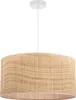 A pendant lamp with a rattan shade. Produktbild-Vorschau