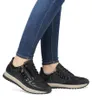 Rieker Damen Echtleder Sneaker schwarz, Damen:39 EU Produktbild-Vorschau 11