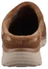 Das Bild zeigt einen flachen braunen Schuh aus Leder der von der Seite aufgenommen wurde. Man erkennt die Sohle das Obermaterial und die einfache Schnürung des Schuhs. Produktbild-Vorschau