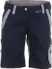 A pair of dark blue shorts with gray accents, shown flat against a white background. Produktbild-Vorschau