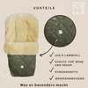COOSY Lammfell Fußsack Fb. kaki Produktbild-Vorschau 5