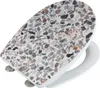 A toilet seat with a terrazzo pattern. Anteprima dell’immagine prodotto