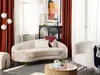 BELIANI Sofa Hellbeige Samt 2-Sitzer Oval Gebogen Dicke Produktbild-Vorschau 2