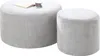 Sitzhocker - Hellgrau - Ø 45 cm - Webstoff - rund Produktbild-Vorschau 3