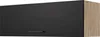 A wall cabinet with a black front and a wood-grain side. Náhľad obrázku produktu