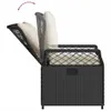 vidaXL 7-tlg. Garten-Essgruppe mit Kissen Schwarz Poly Produktbild-Vorschau 5